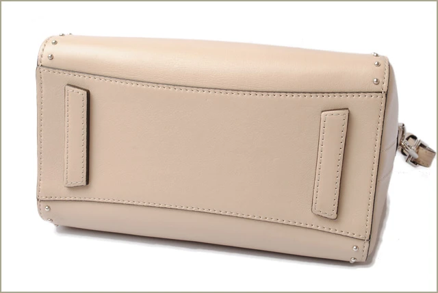 Givenchy Calfskin Mini Studded Antigona Beige Buff Shoulder Bag