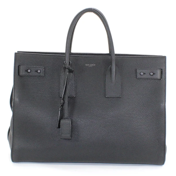 Saint Laurent Black Leather Large Classic Sac De Jour Tote Bag