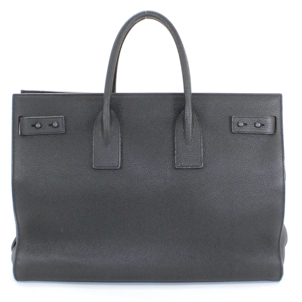 Saint Laurent Black Leather Large Classic Sac De Jour Tote Bag