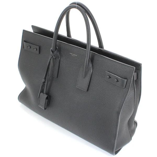 Saint Laurent Black Leather Large Classic Sac De Jour Tote Bag