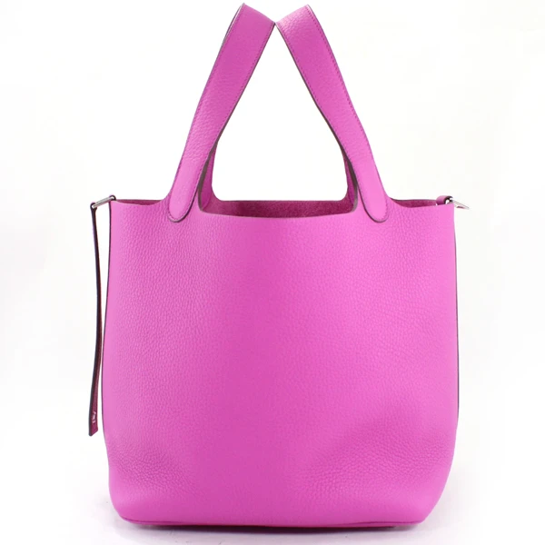 Hermes Picotin Lock MM 22 Magnolia Silver Hardware C Stamp Taurillon Clemence