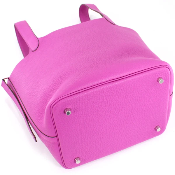 Hermes Picotin Lock MM 22 Magnolia Silver Hardware C Stamp Taurillon Clemence