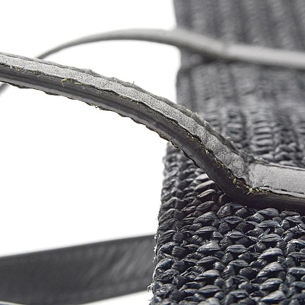 Saint Laurent Black Cabas Noir Raffia Tote Bag