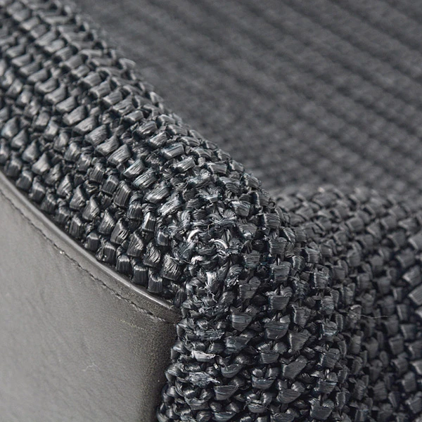 Saint Laurent Black Cabas Noir Raffia Tote Bag