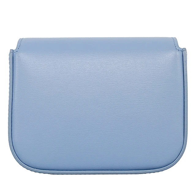 Celine Mini Triomphe Shiny Calfskin Celeste Light Blue Shoulder Bag