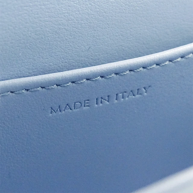 Celine Mini Triomphe Shiny Calfskin Celeste Light Blue Shoulder Bag