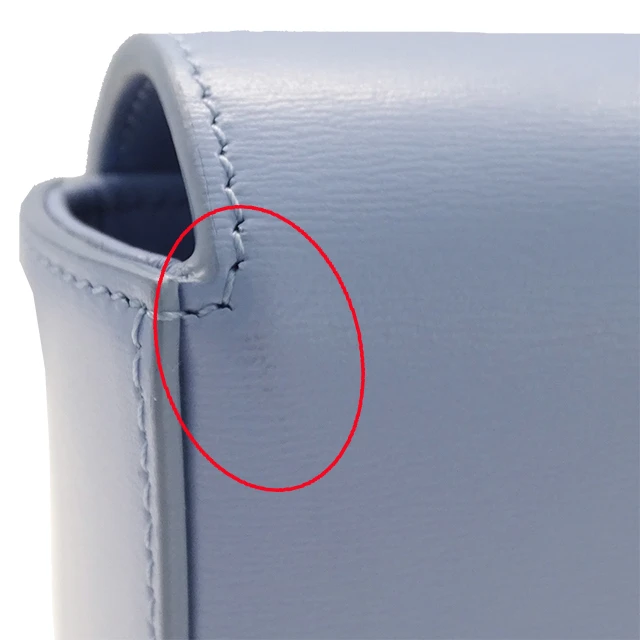 Celine Mini Triomphe Shiny Calfskin Celeste Light Blue Shoulder Bag