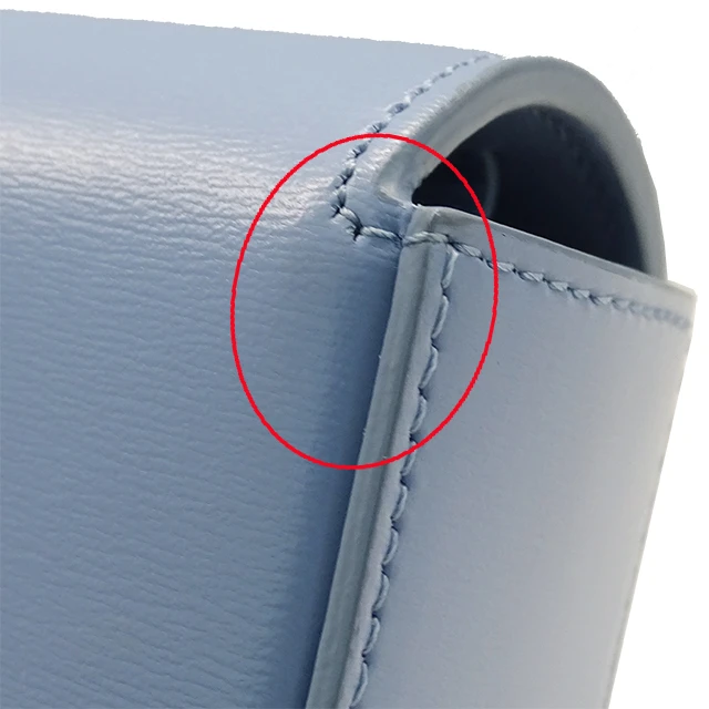 Celine Mini Triomphe Shiny Calfskin Celeste Light Blue Shoulder Bag