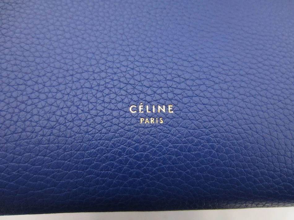 Celine Blue Leather Mini Belt Top Handle Bag