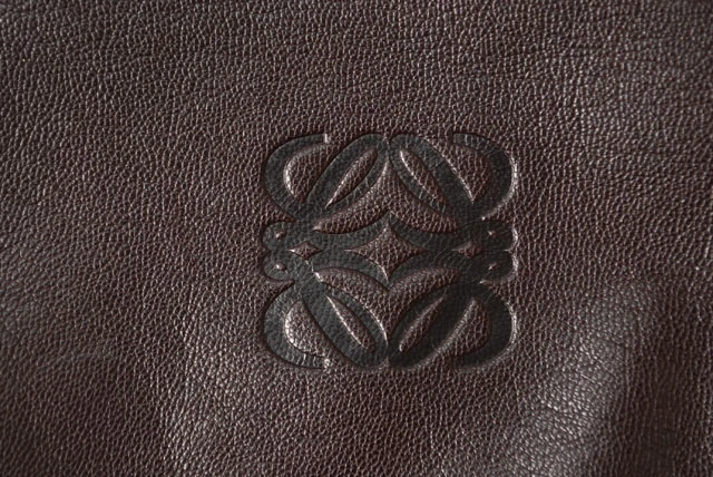 Loewe Dark Brown Nappa Leather Vintage Woven Hobo Bag with Pouch