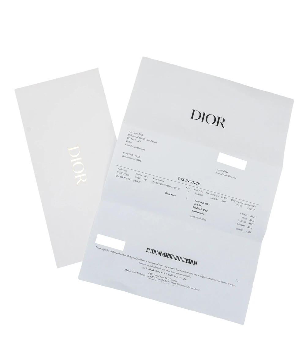 Dior Blue and Beige Oblique Canvas 30 Montaigne Pouch