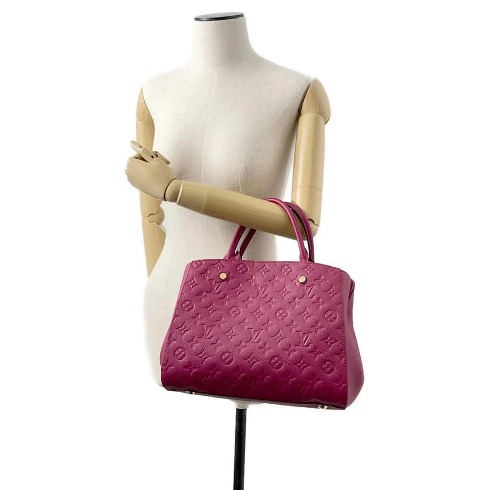 Louis Vuitton Aurore Monogram Empreinte Montaigne MM Top Handle Bag