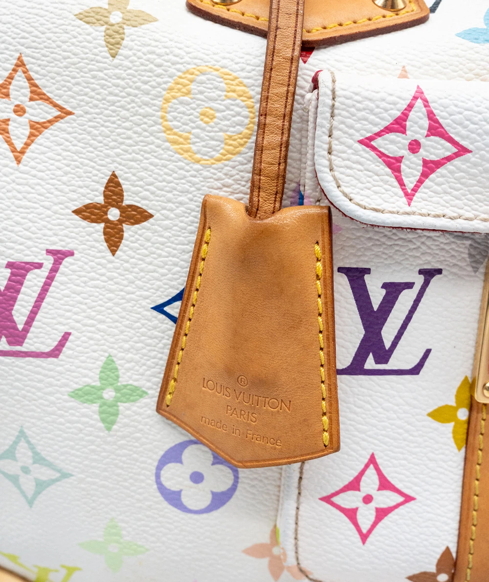 Louis Vuitton White Multicolor Monogram Canvas Speedy 30