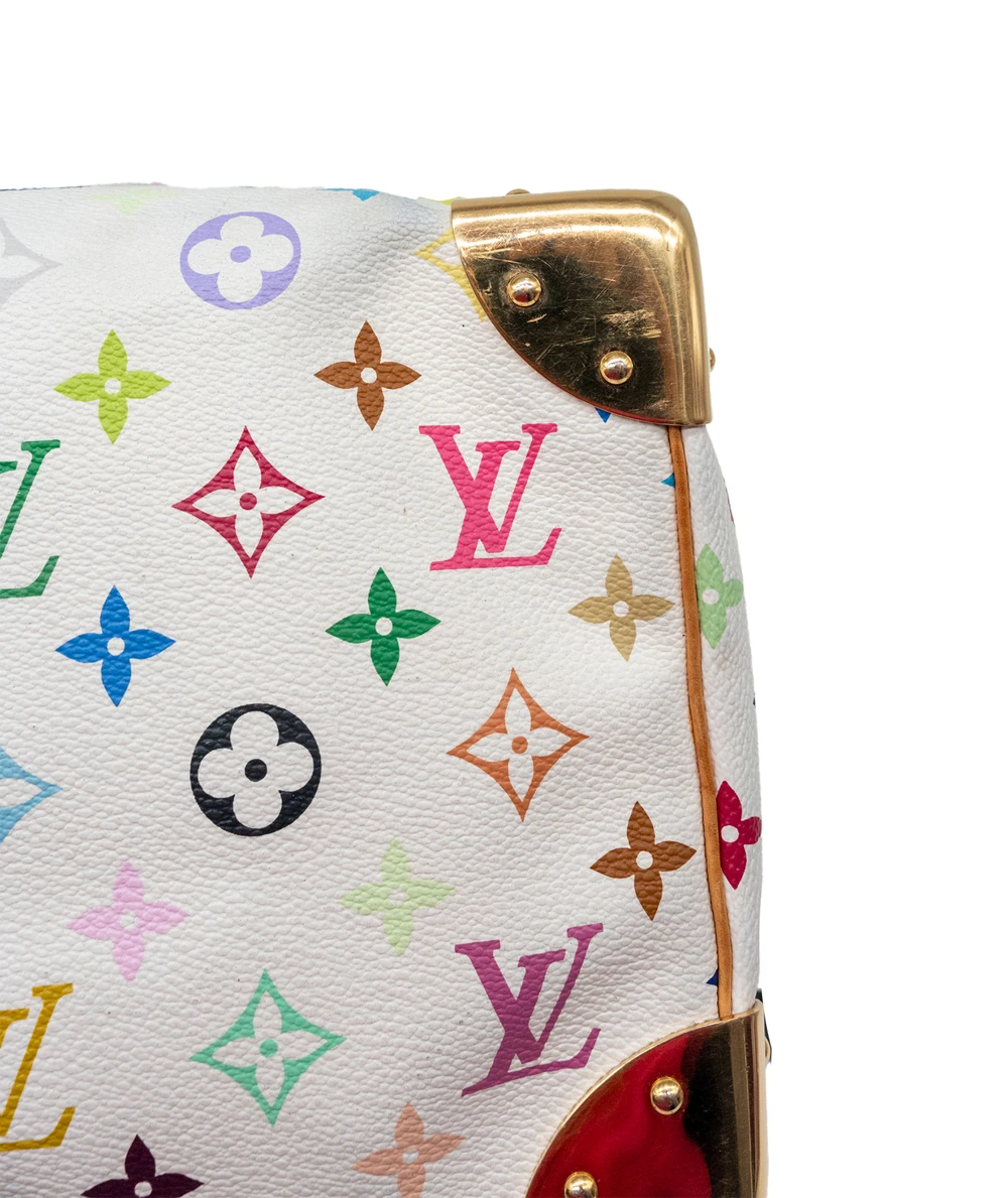 Louis Vuitton White Multicolor Monogram Canvas Speedy 30