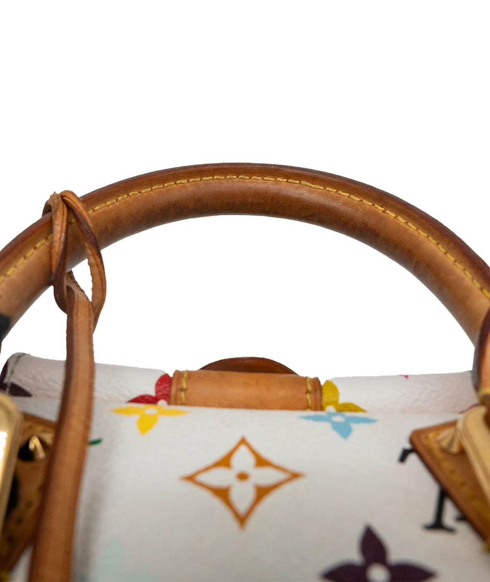 Louis Vuitton White Multicolor Monogram Canvas Speedy 30