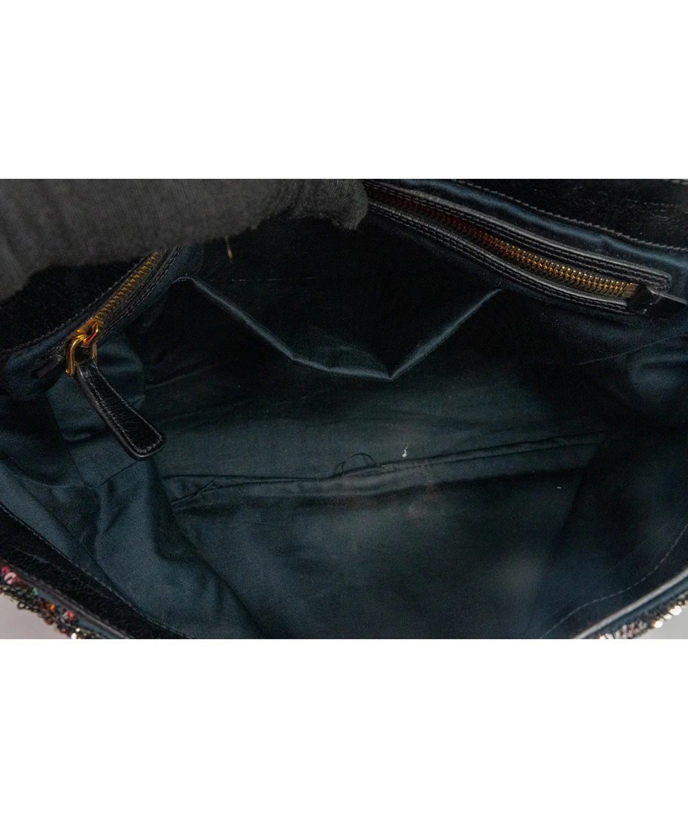 Miu Miu Multicolor Paillette Sequins Turnlock Top Handle Bag