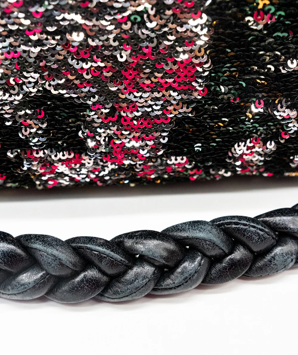 Miu Miu Multicolor Paillette Sequins Turnlock Top Handle Bag