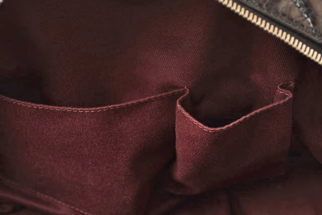 Chanel Vintage Leather Quilted Stitch Black Bowling Bag