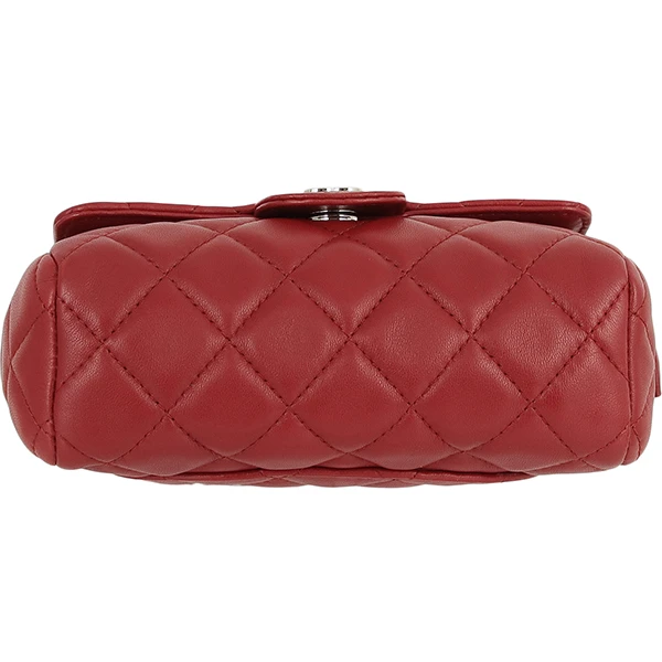 Chanel Red Quilted Cosmetic Pouch