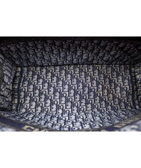 Christian Dior Navy Blue Book large Tote Canvas bag