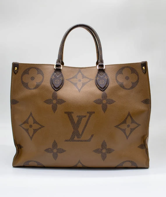 Louis Vuitton On The Go Tote GM Bag Monogram Giant Reverse