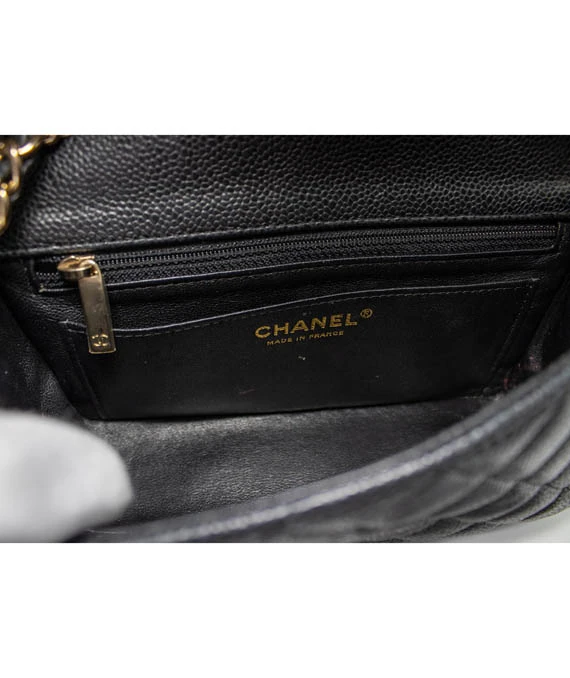 Chanel Classic Black Caviar Mini Bag with Gold Hardware