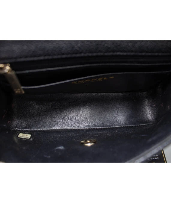 Chanel Classic Black Caviar Mini Bag with Gold Hardware