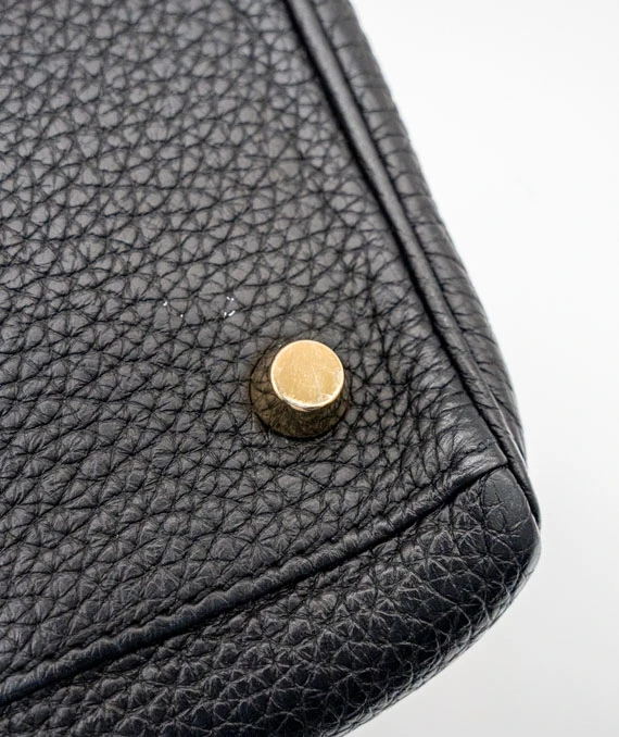 Hermes Kelly 28 Stamp D 2019 Black Togo Leather Bag with Gold Hardware