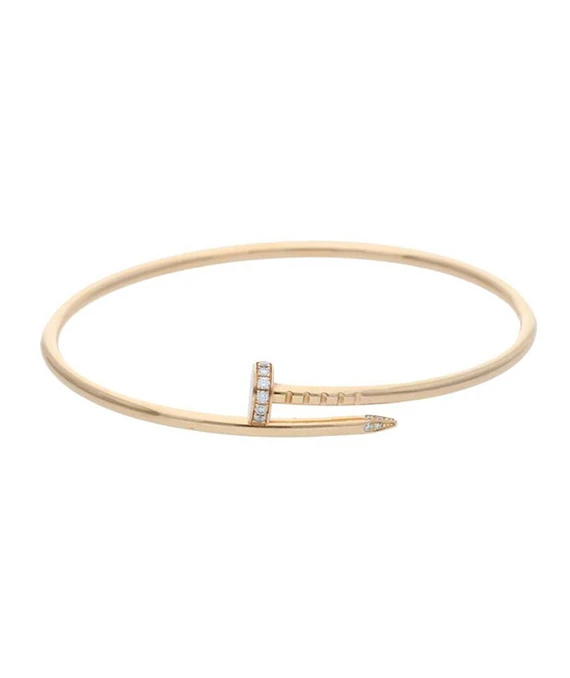 Cartier size 17 Juste Un Clou Bracelet SM Dia K18PG Pave Diamond Small Bracelet