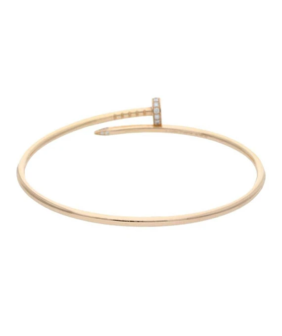 Cartier size 17 Juste Un Clou Bracelet SM Dia K18PG Pave Diamond Small Bracelet