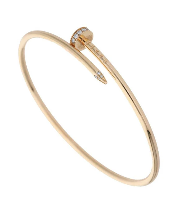Cartier size 17 Juste Un Clou Bracelet SM Dia K18PG Pave Diamond Small Bracelet