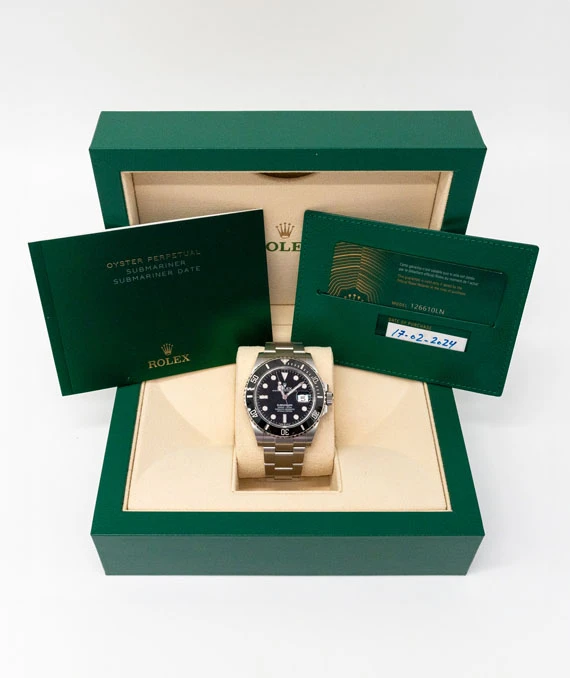 Rolex 2024 Submariner ref no 126610LN Stainless Steel Oyster Bracelet Men’s Wristwatch 41mm