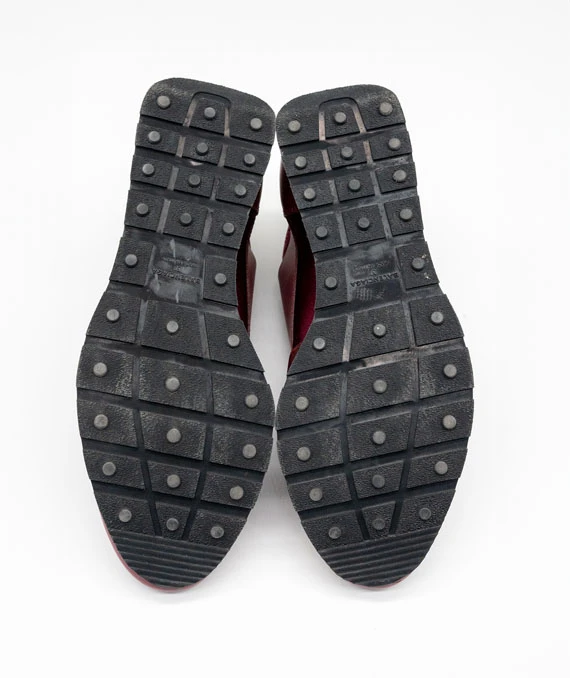 Balenciaga Size 37 Burgundy Leather And Mesh Race Runner Sneakers