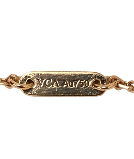 Van Cleef & Arpels Sweet Alhambra Pendant Necklace with Carnelian in 18K Rose Gold