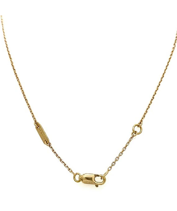 Van Cleef & Arpels Sweet Alhambra Mini Necklace with Orange Stone Pendant in 18k Yellow Gold