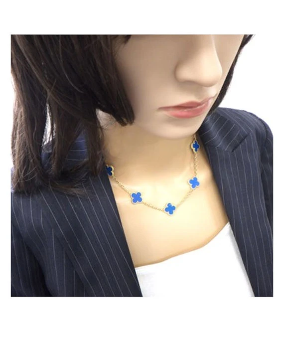 Van Cleef & Arpels Vintage Alhambra 10 Motifs 18k Yellow Gold Necklace