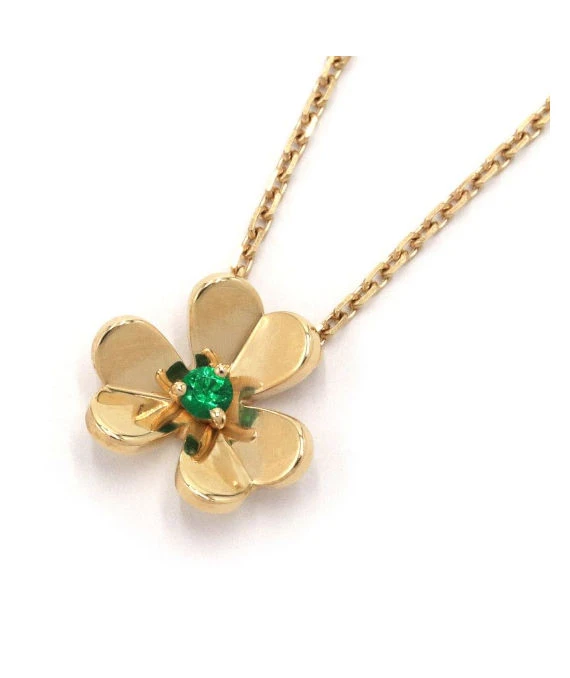 Van Cleef & Arpels Frivol Pendant Mini Necklace In 18k Yellow Gold