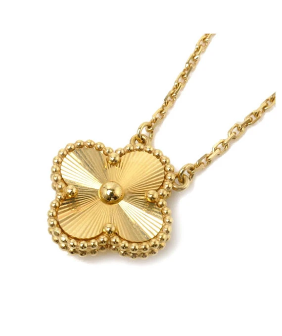 Van Cleef & Arpels Vintage Alhambra Pendant 18k Yellow Gold Necklace