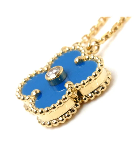 Van Cleef & Arpels Vintage Alhambra 2019 Christmas Limited Edition Necklace In 18k Yellow Gold