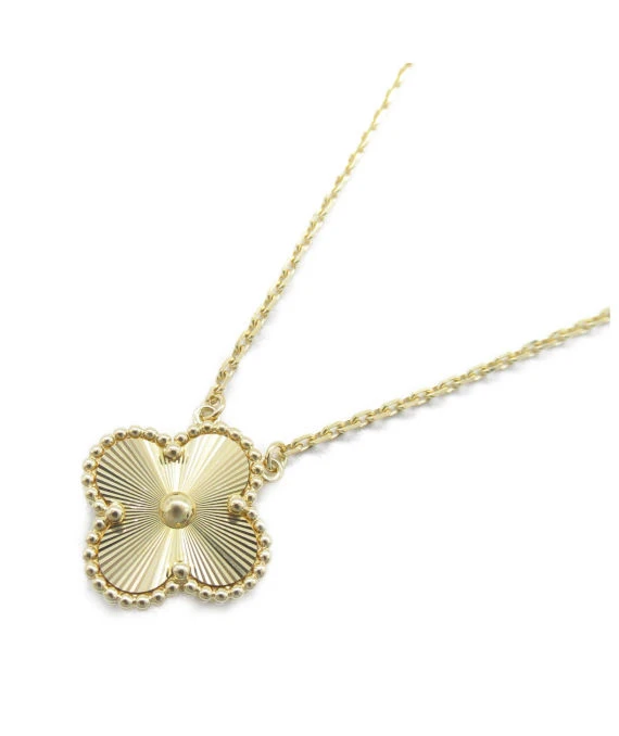 Van Cleef & Arpels Vintage Alhambra Necklace In 18k Yellow Gold