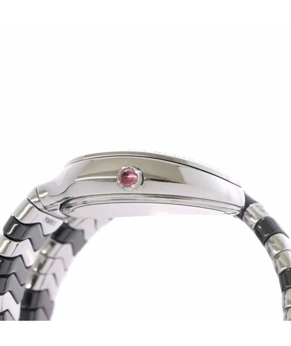 Bvlgari Serpenti Tubogas SP35S Ladies Watch Diamond Bezel Black Dial Watch