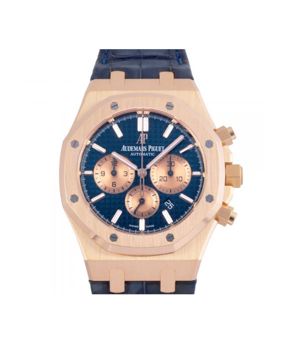 Audemars Piguet Royal Oak Chronograph 26331OR. OO. D315CR.01 Blue and Pink Gold Dial Men's 41.0mm Watch