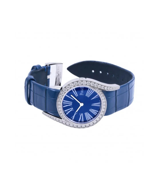 Piaget Limelight Gala G0A42163 Blue Dial Diamond Watch In 18k White Gold