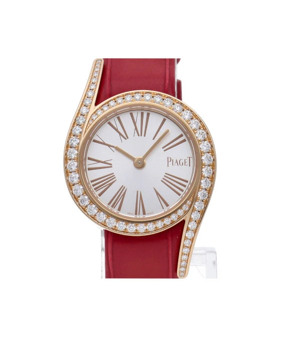 Piaget Limelight Gala G0A43151 Silver Dial Diamond Watch In 18k Yellow Gold