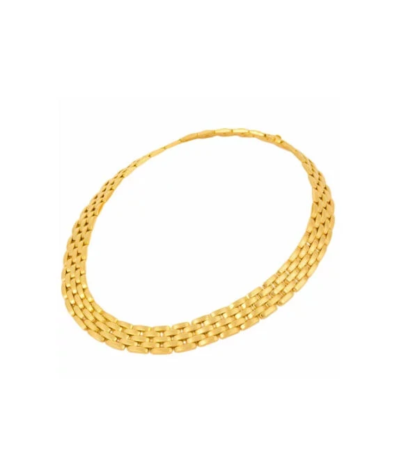 Cartier Mailon Panthere 5 Row Necklace In 18k Yellow Gold