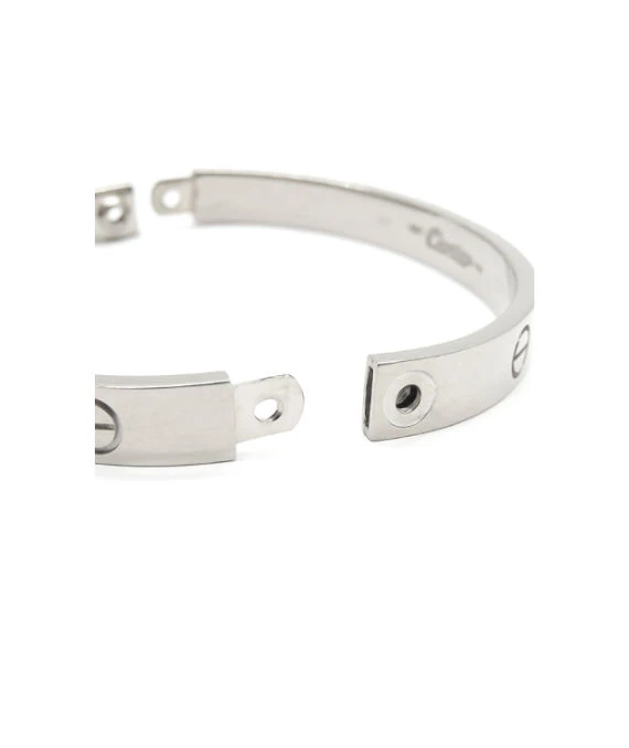 Cartier Love Bracelet In 18k White Gold Size 15 With Driver