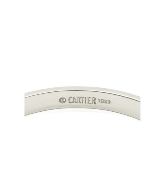 Cartier Love Bracelet In 18k White Gold Size 15 With Driver