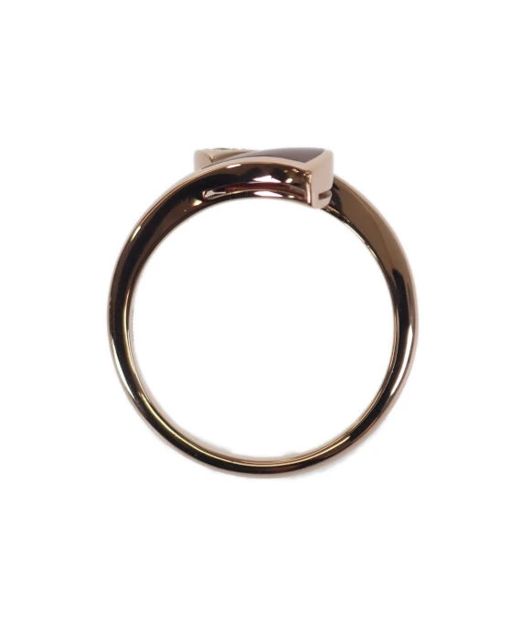 Bvlgari Size 10 Diva Dream Diamond and Carnelian Ring In 18k Rose Gold