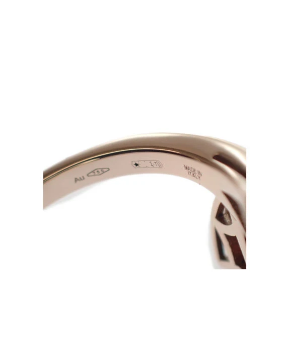 Bvlgari Size 10 Diva Dream Diamond and Carnelian Ring In 18k Rose Gold