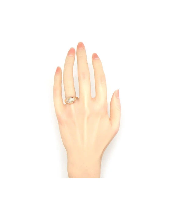 Bvlgari Size 14.5 Serpenti Snake Motif Ring with Pink Rubellite and Diamonds In 18k Rose Gold